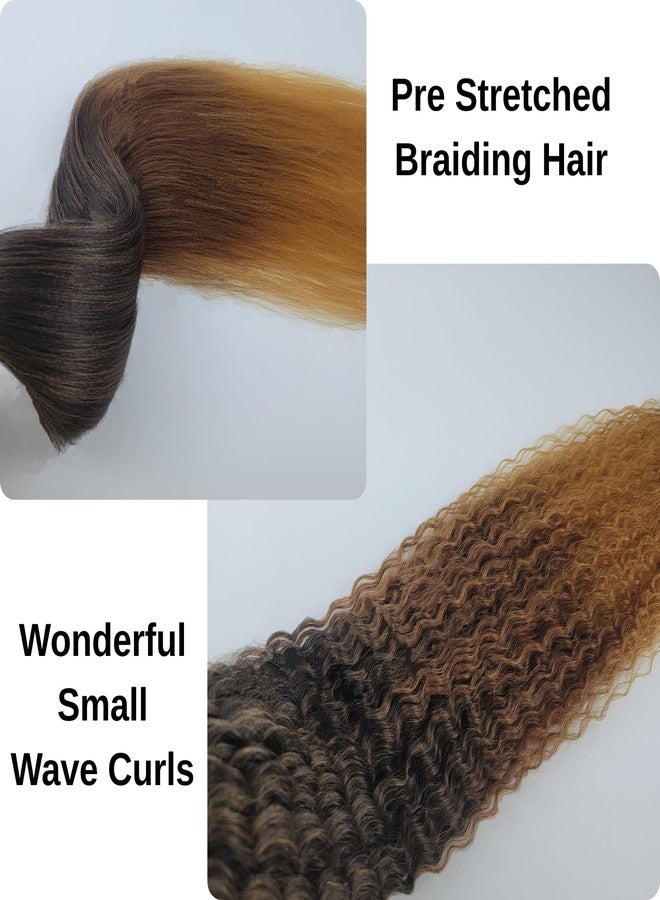 Leticia Ombre 1B/30/27 Braiding Hair Pre stretched Black to Brown Boho Hair for Braiding Hypoallergenic Micro Curl Boho Braids Curly Crochet Bohemian Braids Non Toxic - Image 4